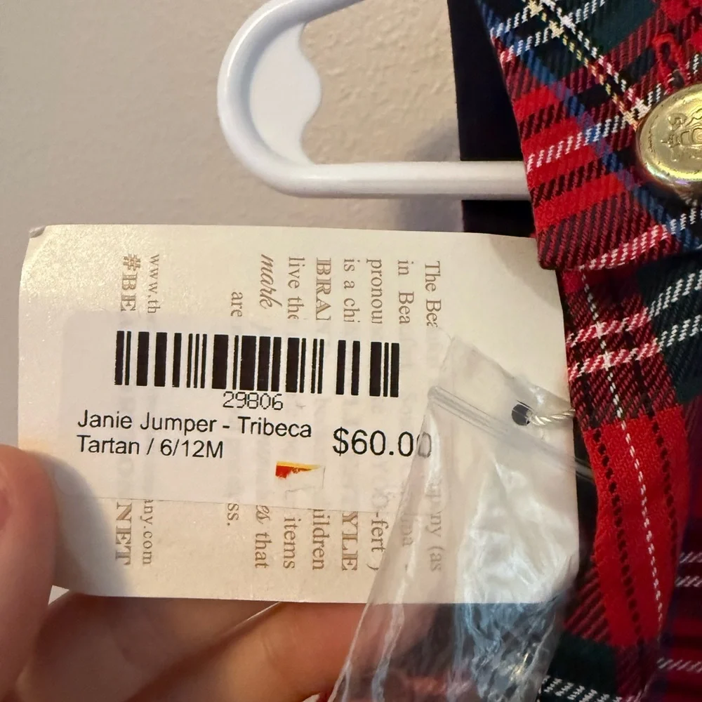 The Beaufort Bonnet Company Plaid Red Jumper Dress